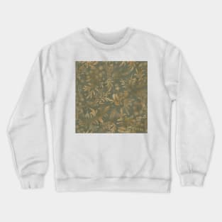 Lakeside garden, watercolor earth tones olive green Crewneck Sweatshirt